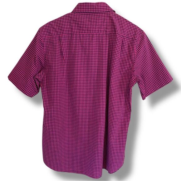 Knox & Lane Slim fit bottom Down Shirt Pink and Navy Bleu Size Medium - Picture 2 of 6